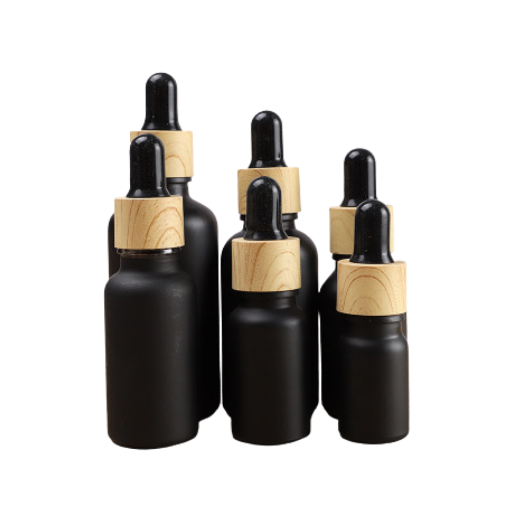High quality hot sales10ml frosted eye dropper cosmetic Essential Oil Gold glass clear square bottles