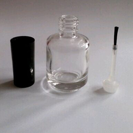 High quality hotsale 10ml,15ml clear nail polish oil glass bottle with cap and brush