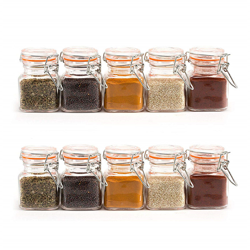 High quality lead free sealed 3 liter glass jar with clip lid