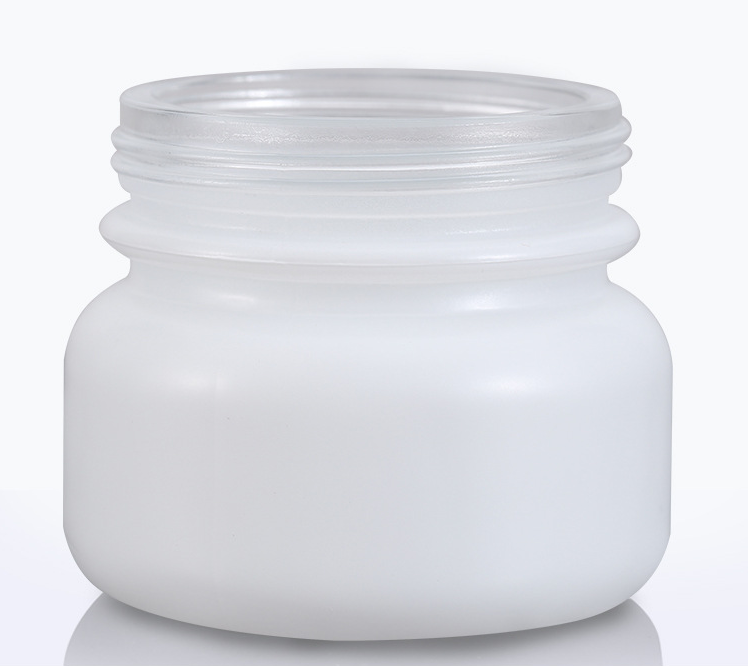 High quality luxury 50g white thick glass facial cream jar cosmetic traval can in stock