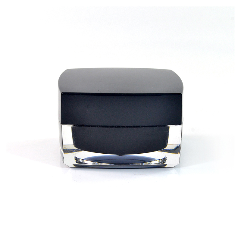 High quality luxury cosmetic container 5g 10g 15g 30g 50g black white double wall acrylic cosmetic cream jar