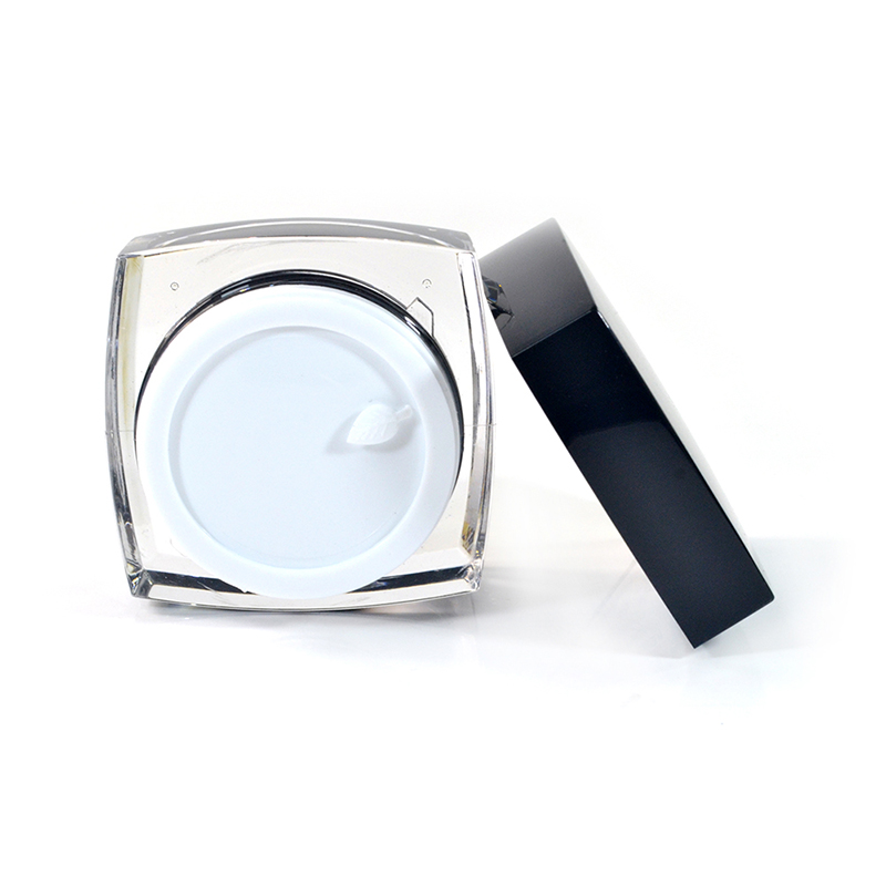 High quality luxury cosmetic container 5g 10g 15g 30g 50g black white double wall acrylic cosmetic cream jar