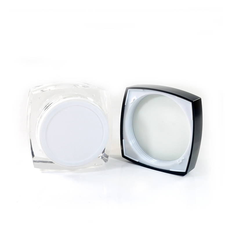 High quality luxury cosmetic container 5g 10g 15g 30g 50g black white double wall acrylic cosmetic cream jar