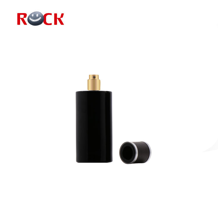 High quality matte black glass perfume bottle 100ml