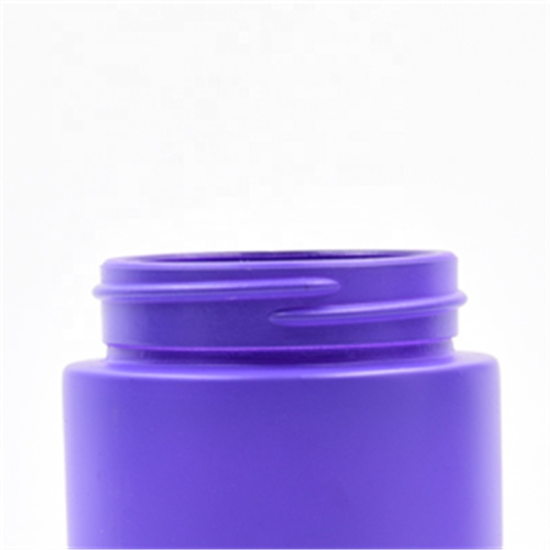 High quality matte violet purple 3oz flower packaging wax round bottle cosmetic jar glass weed jar child resistant glass jar