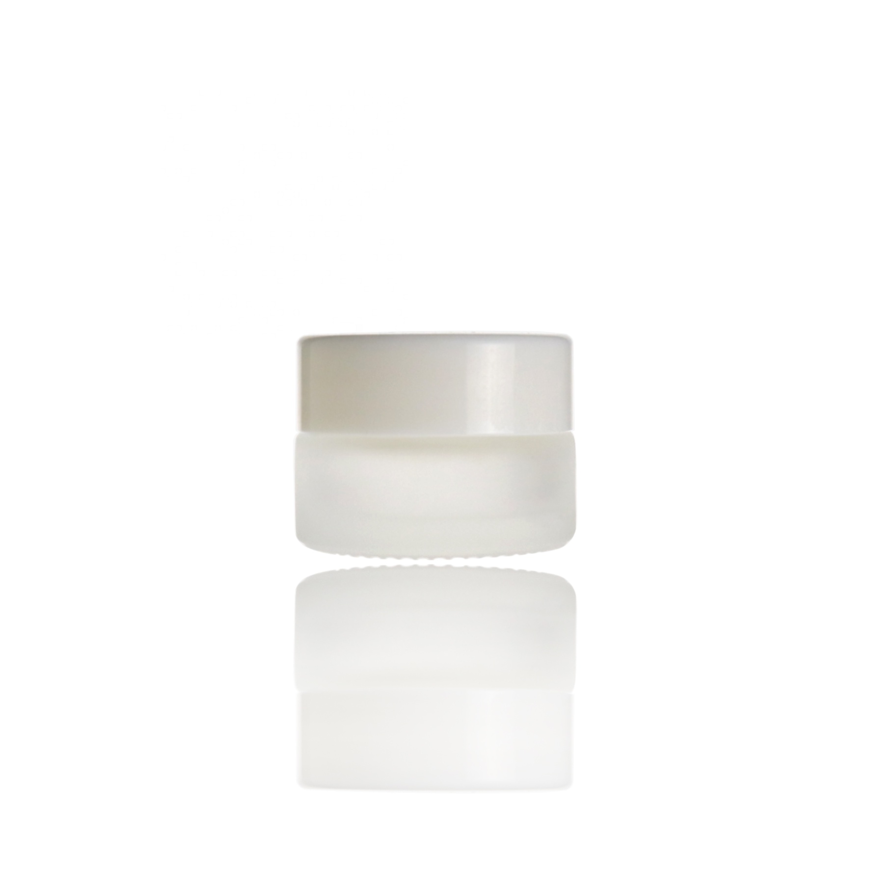 High quality matte white glass 5g cosmetic jar