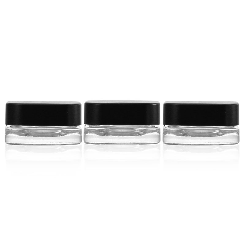High quality mini CBD glass square jar