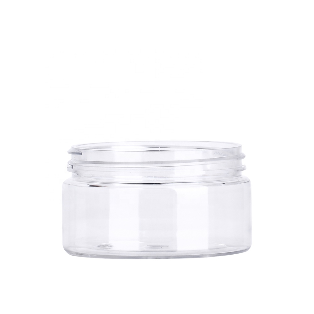 High quality pink 100ml custom plastic jars with aluminum cap cosmetic jars HG 70100 - E - R