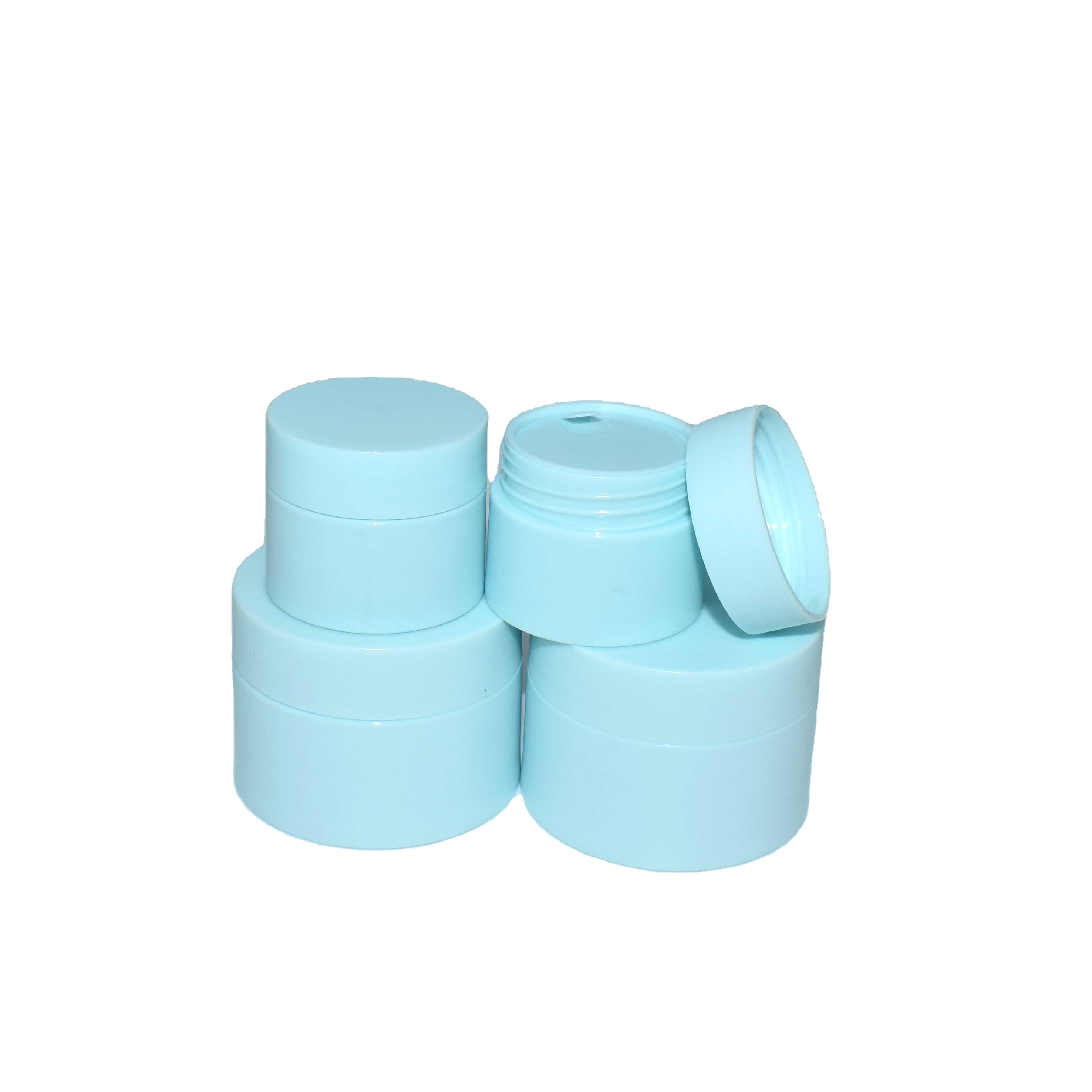 High quality plastic matte PP double wall cosmetic cream empty jar for skin care