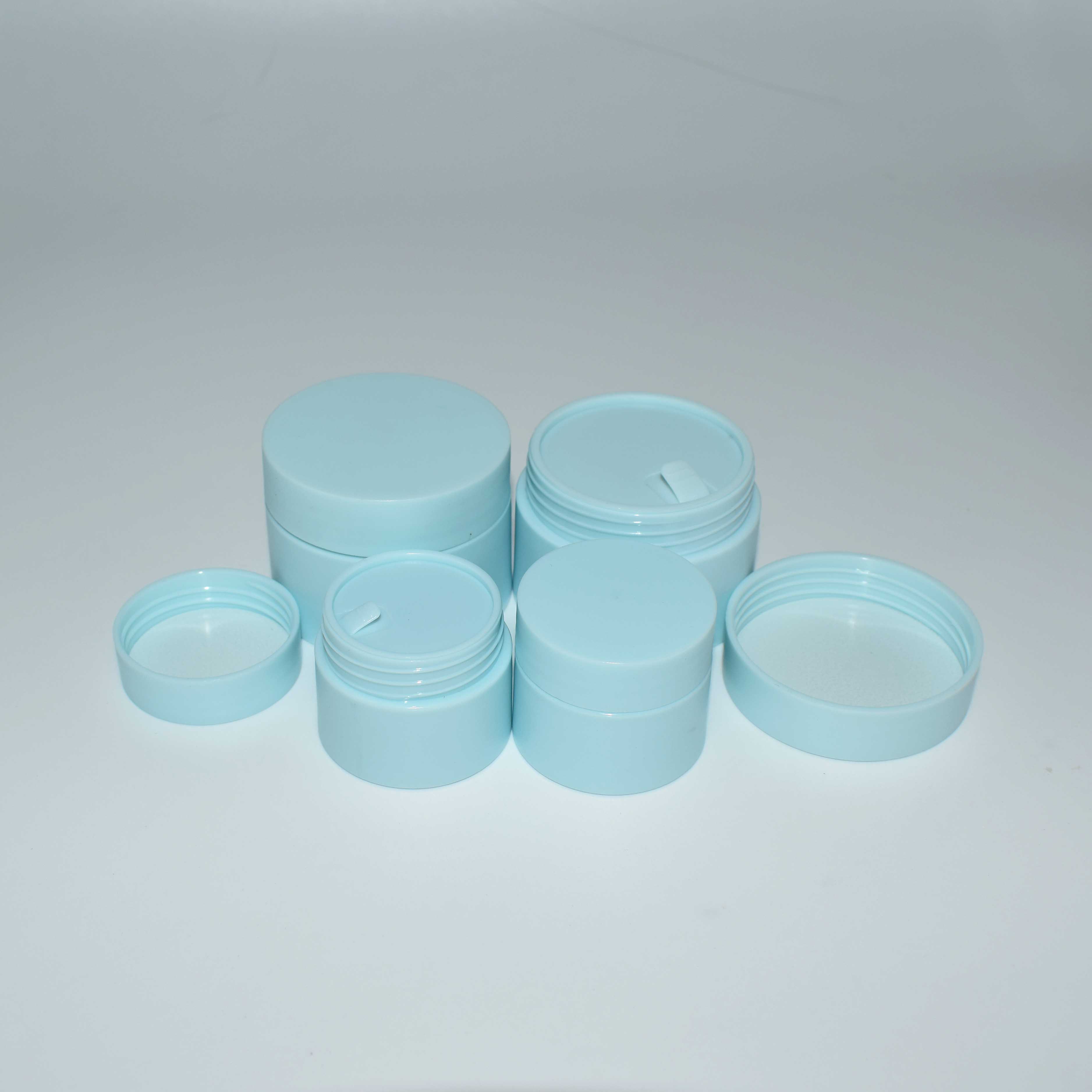 High quality plastic matte PP double wall cosmetic cream empty jar for skin care