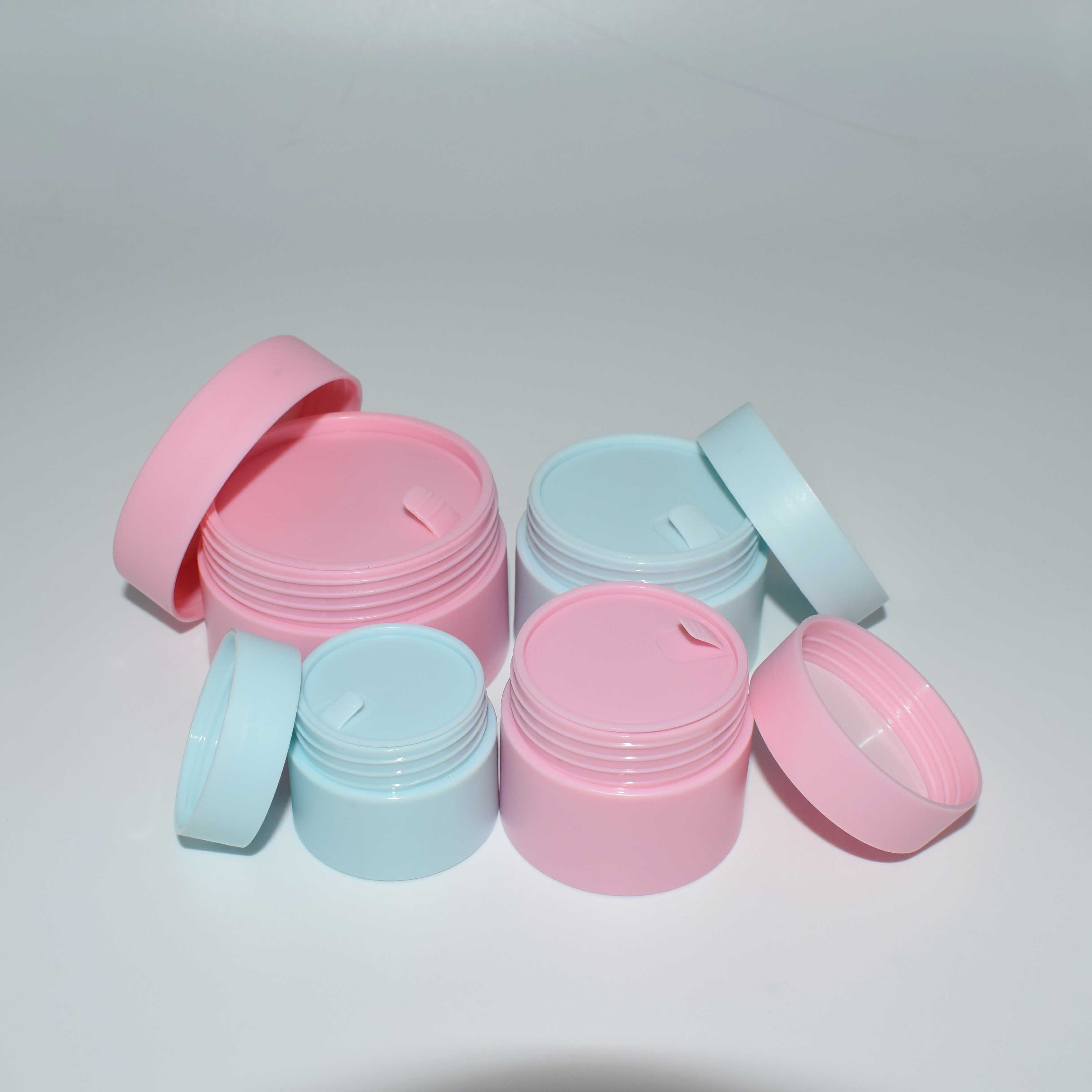High quality plastic matte PP double wall cosmetic cream empty jar for skin care