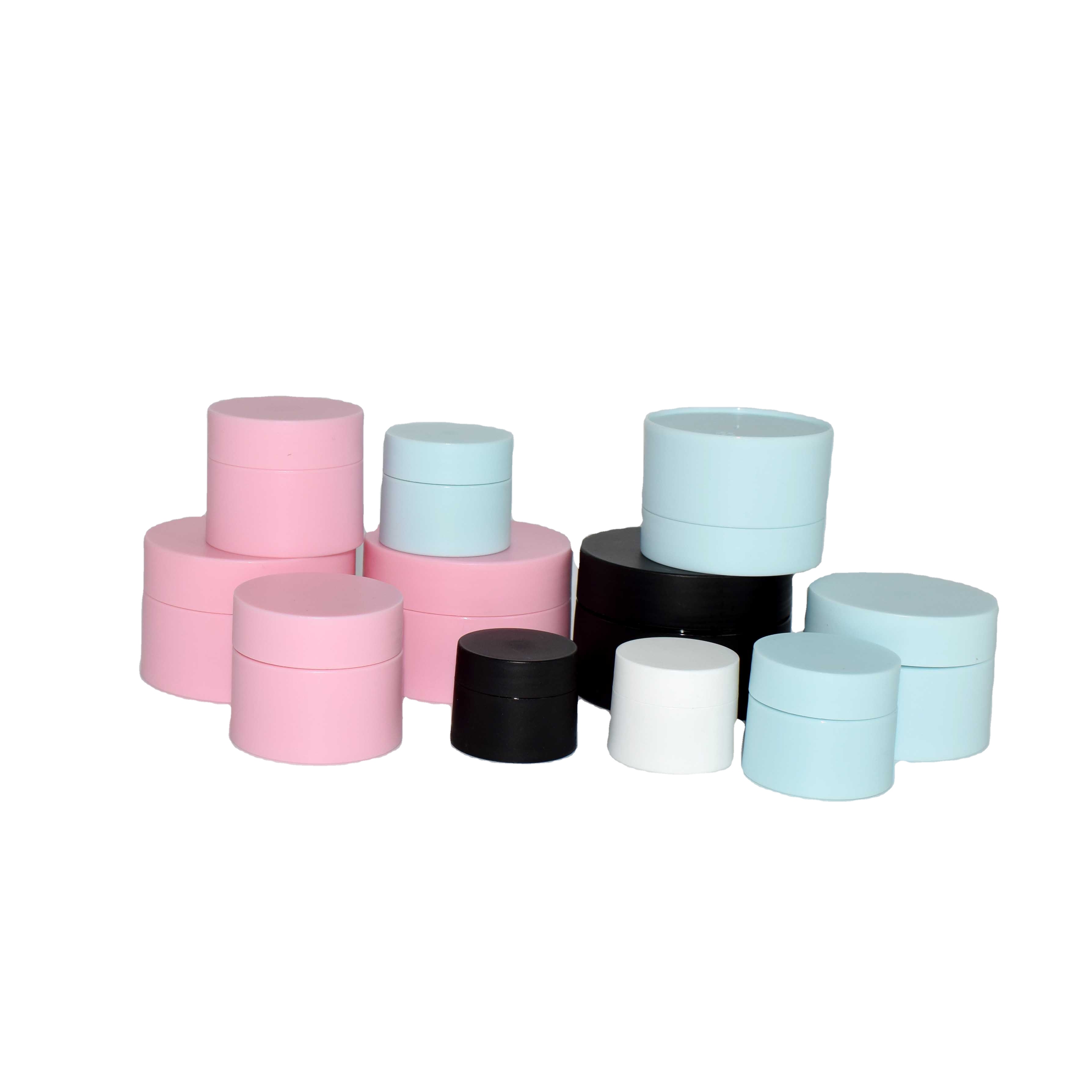 High quality plastic matte PP double wall cosmetic cream empty jar for skin care