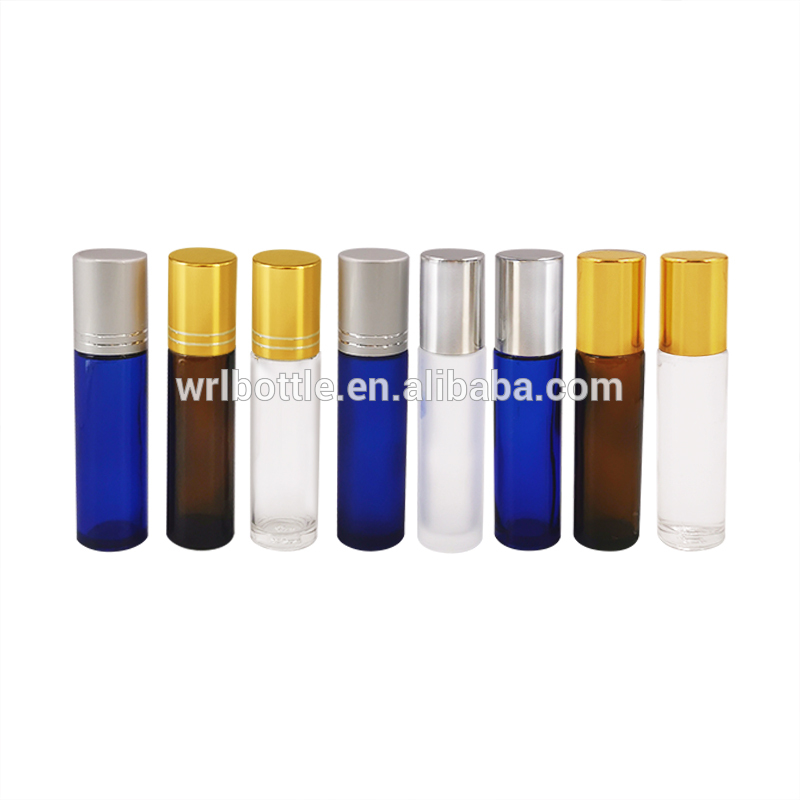 High quality roller Bottle 10ml Clear Essential Oil Glass Can Match Different Color Lids and Rollers bulk stock