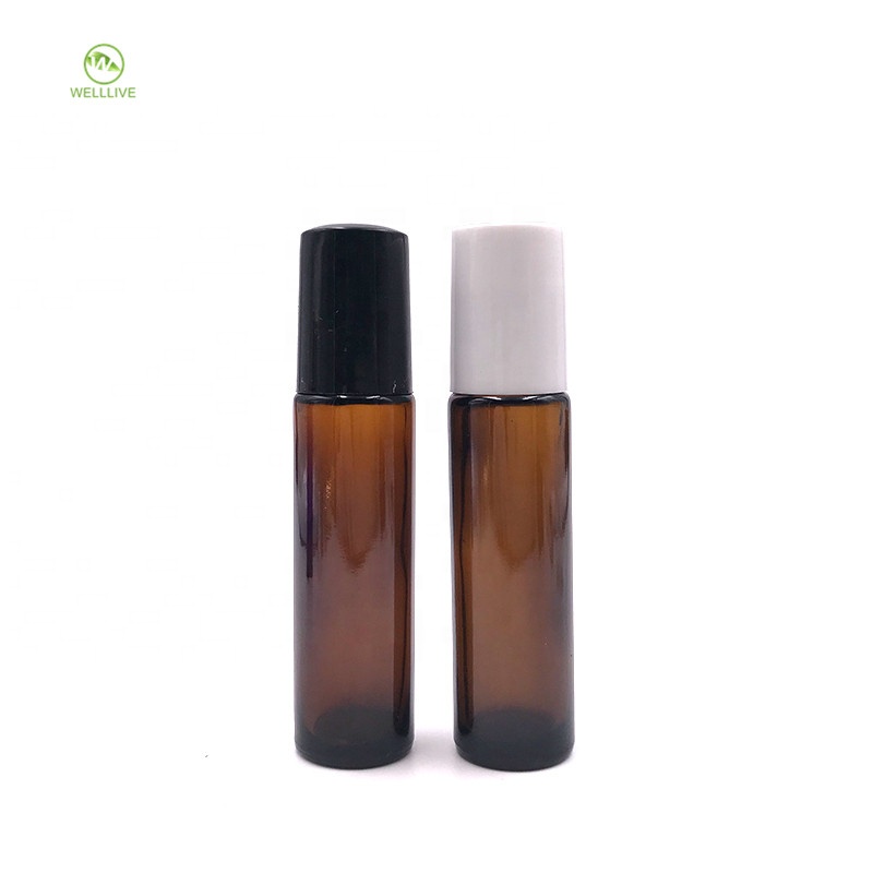 High quality roller Bottle 10ml Clear Essential Oil Glass Can Match Different Color Lids and Rollers bulk stock