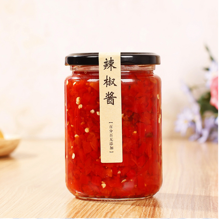 High quality round jam jars glass jelly jars for honey fruit canning jars