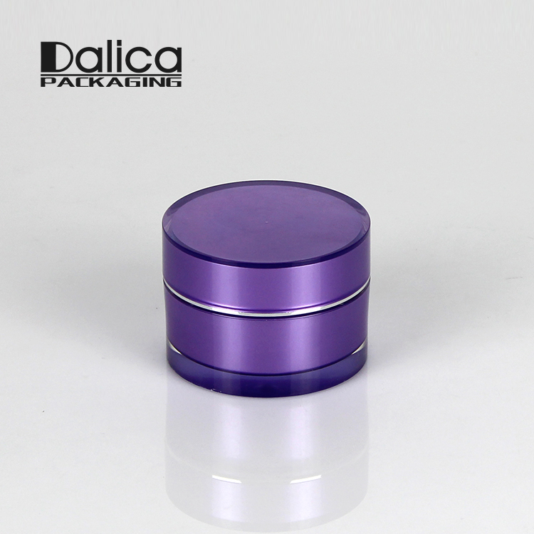 High quality round pink screw lid acrylic 1oz 2oz 4oz cosmetic jar
