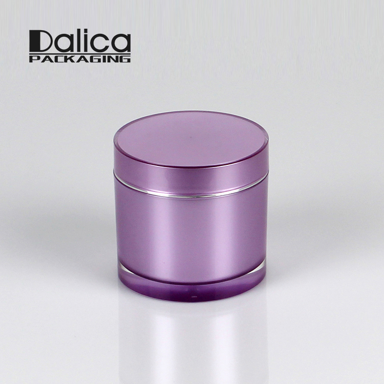 High quality round pink screw lid acrylic 1oz 2oz 4oz cosmetic jar