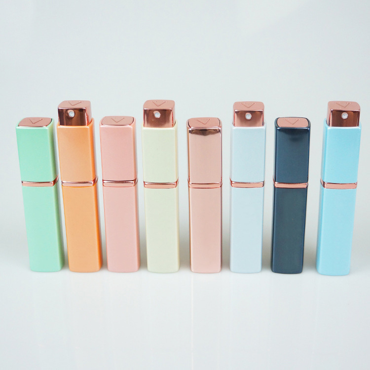 High quality square aluminum perfume spray bottles