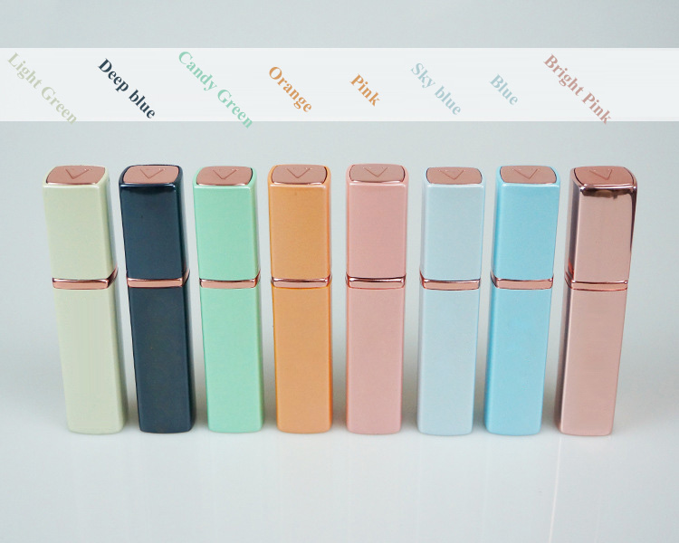 High quality square aluminum perfume spray bottles