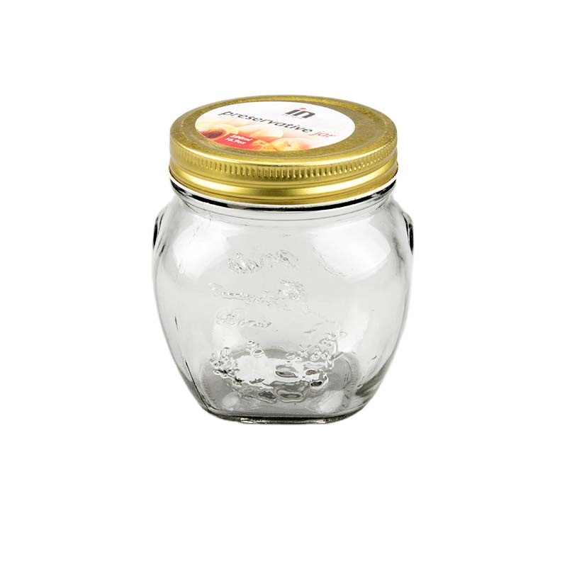 High quality square food vacuum safe glass storage jars with metal clip lid