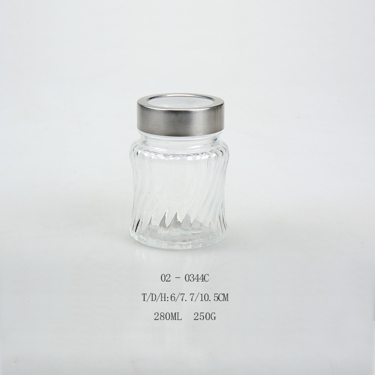 High quality square food vacuum safe glass storage jars with metal clip lid