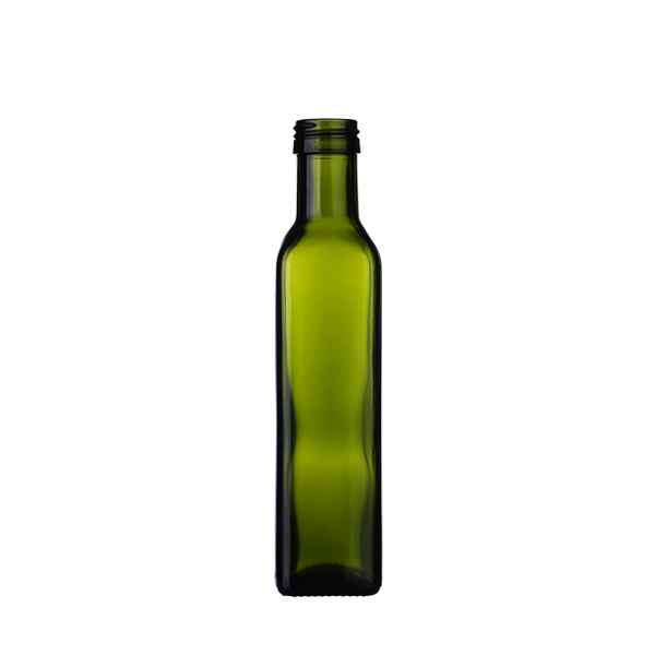 High quality transparent ring neck 12oz glass sauce bottles