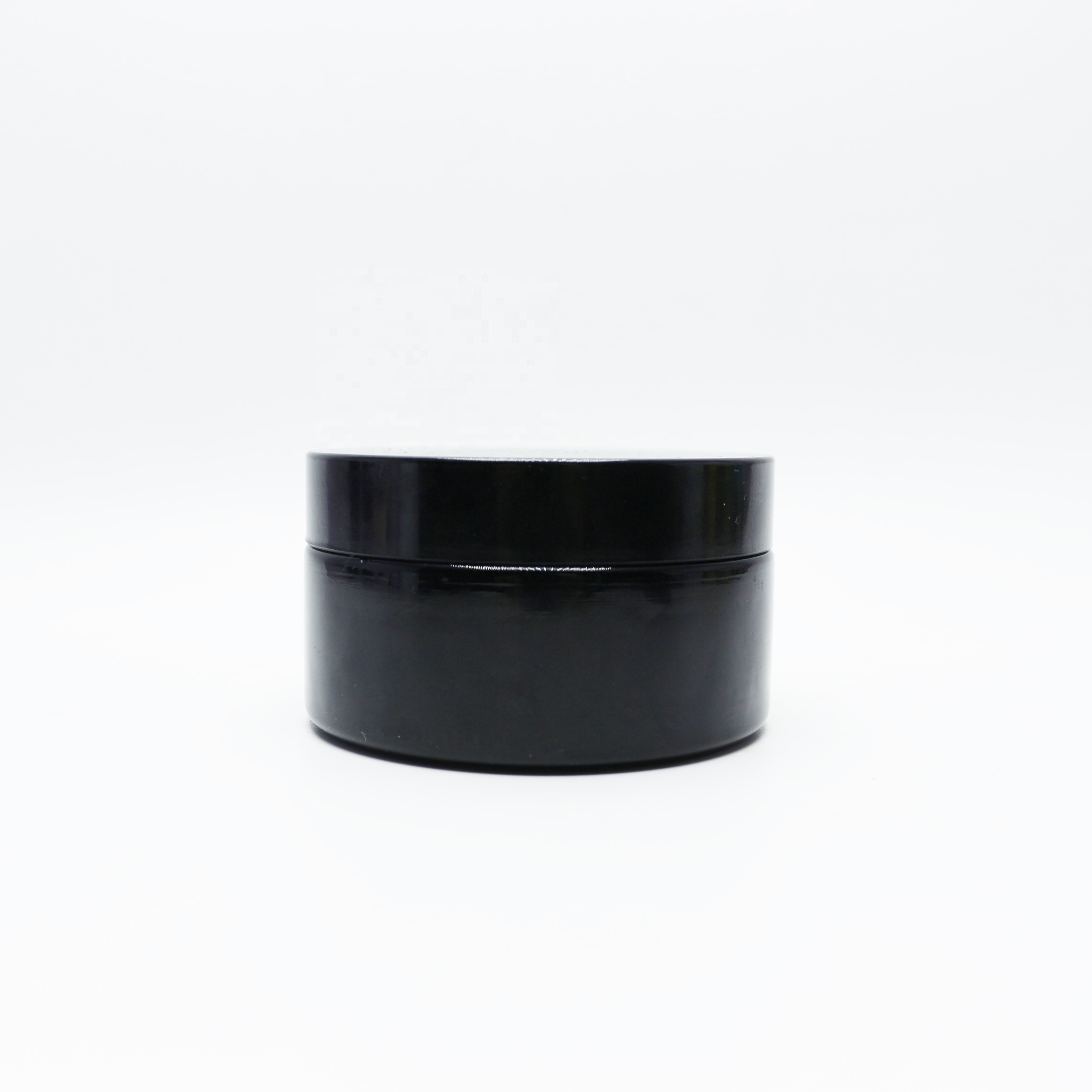 High quality uv glass jar 100ml dark violet glass jar with flat lid DVJ-05S