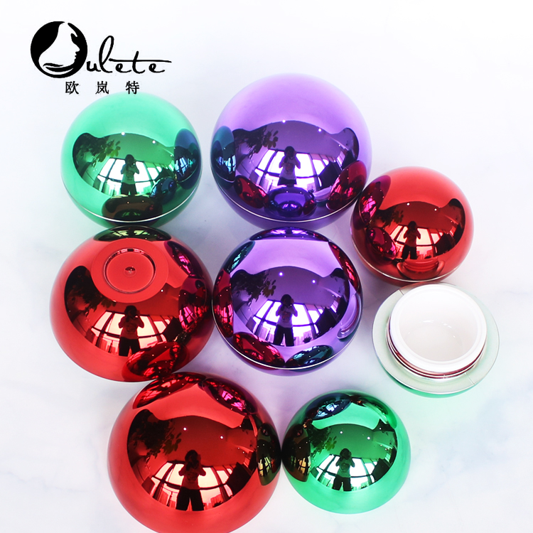 High quality various colors 10g 30g 50g ball shape high end round cream jar
