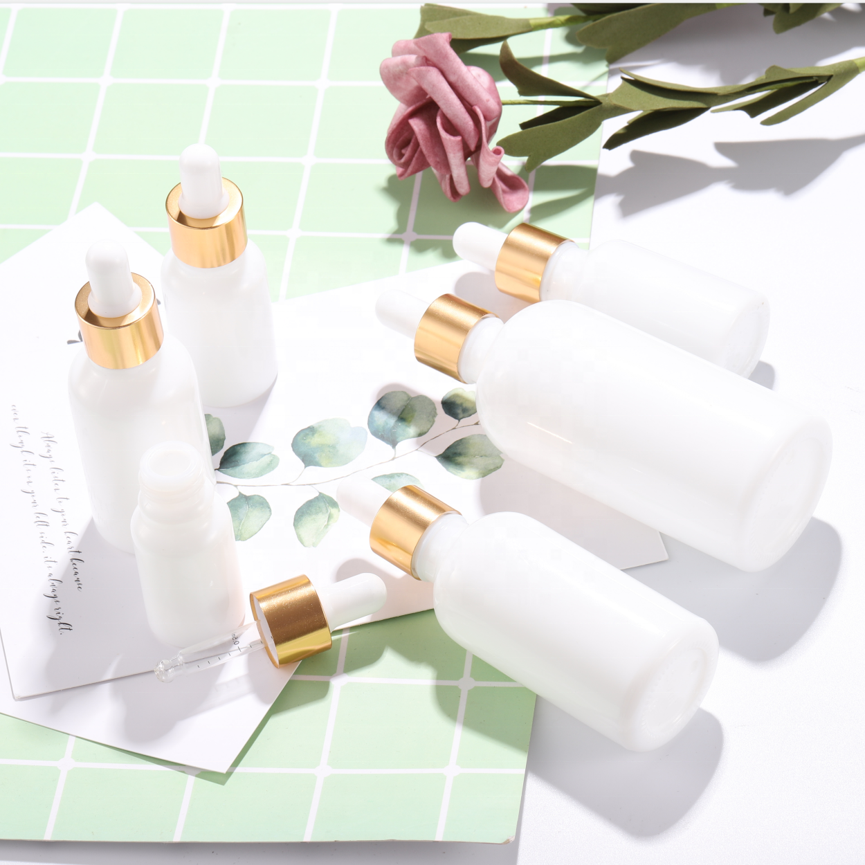 High quality white ceramic dropper bottle 10ml 20ml 30ml 50ml 100ml white ceramic bottle for essential oil