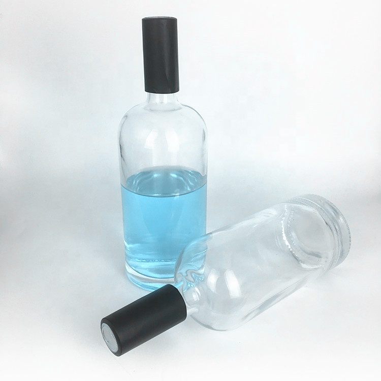 High quality white flint glass alcohol palm wine bottle 750ml with stopper