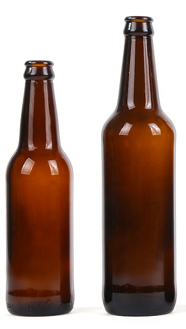 High quality wholesale empty amber glass beer glass bottle wine glass