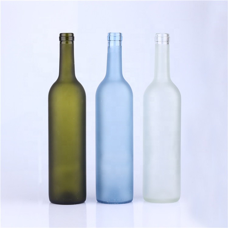 High quality wholesale glass wine vodka whisky tequila bottle with cork stopped
