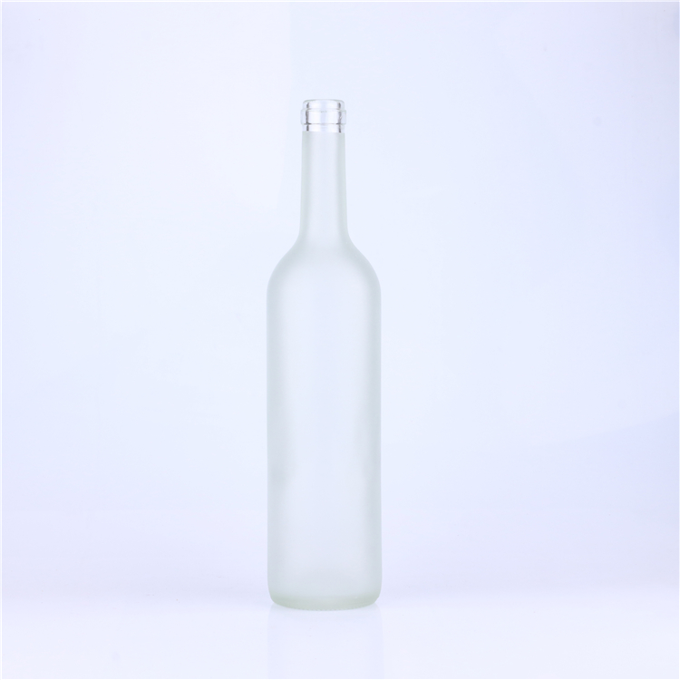 High quality wholesale glass wine vodka whisky tequila bottle with cork stopped