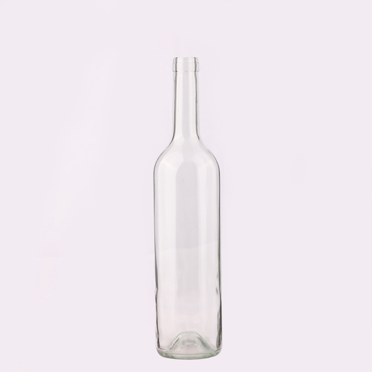 High quality wholesale glass wine vodka whisky tequila bottle with cork stopped
