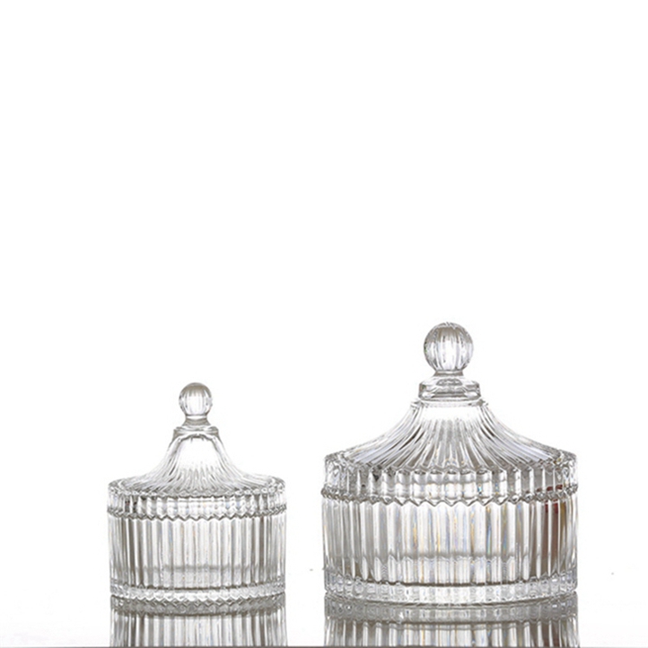 High quality wholesale jar glass candy, crystal glass candy jar