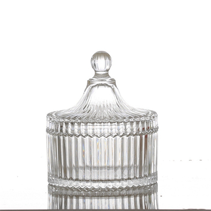 High quality wholesale jar glass candy, crystal glass candy jar