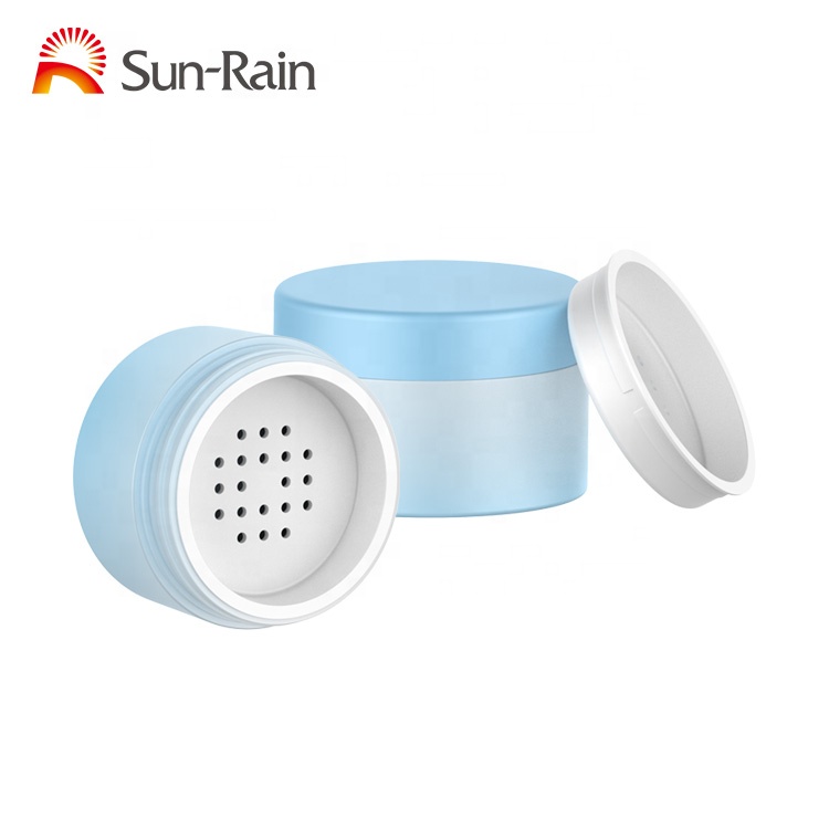 High quality wholesale luxury 50g cosmetic loose powder jar with sifter