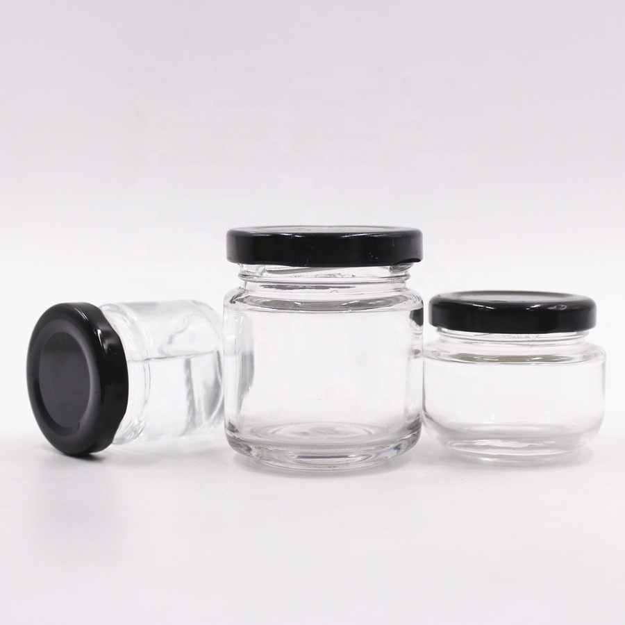High quality30ml 1oz 3oz 6 oz 8oz 12 oz 16oz 26oz food grade transparent jam mason glass storage jars