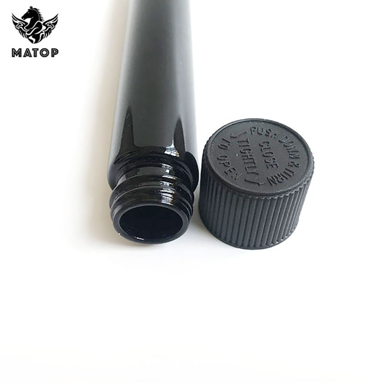 High thickness flat bottom heat resistant glass test tube with plastic screw cap