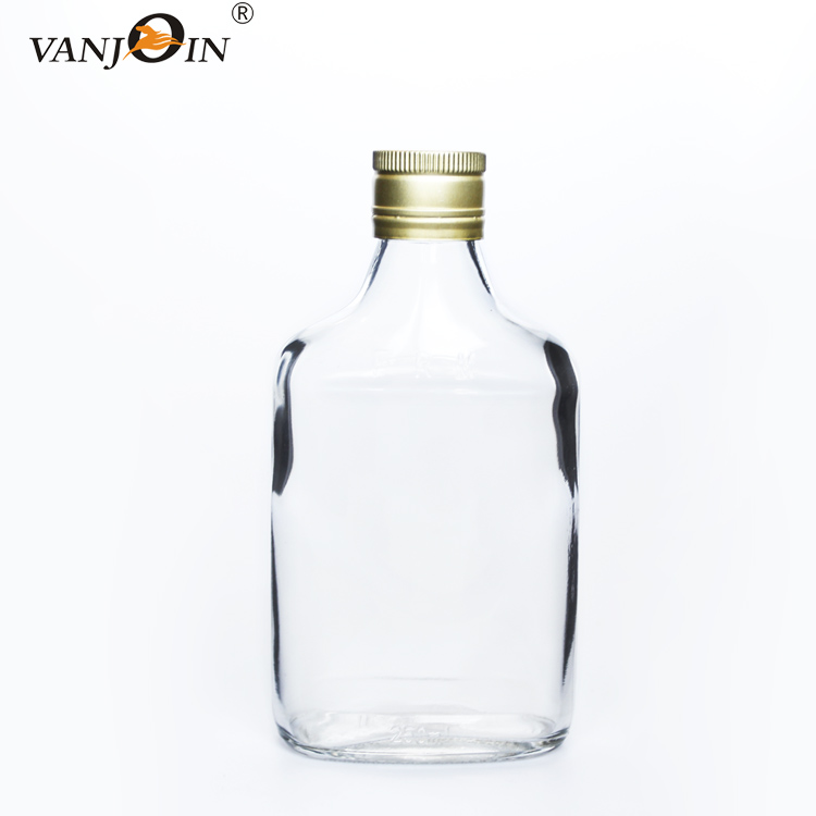 Hip Flask 200ml Coffee Glass Bottles For Cold Brew With Printing Wholesale