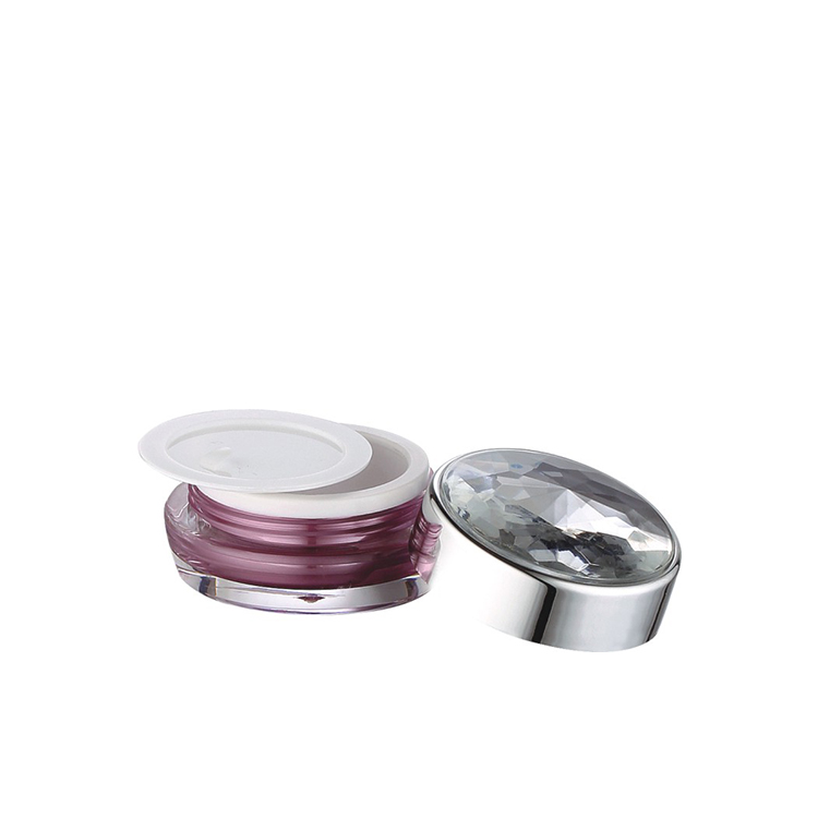 Hjgh end new design 30g 50g cosmetic acrylic cream jar with luxury lid