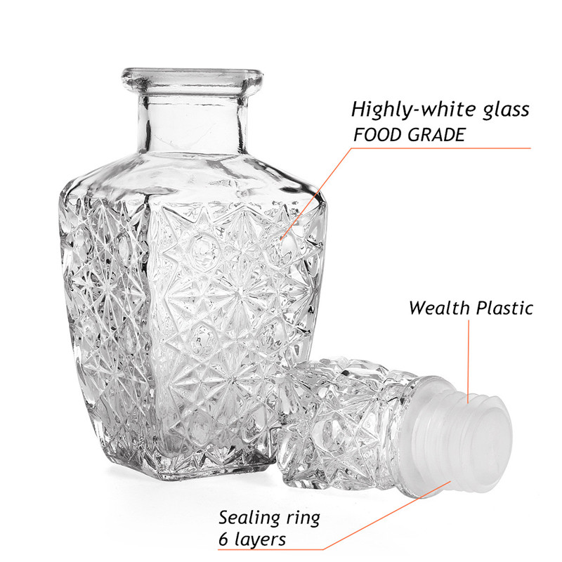 Home 200ML 500ML 850ML Glass Whiskey Liquor Wine Drinks Decanter Crystal Bottle Wine Carafe Gift