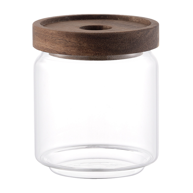 Home 750ml goods storage glass honey pot for coffee sauce biscuit
