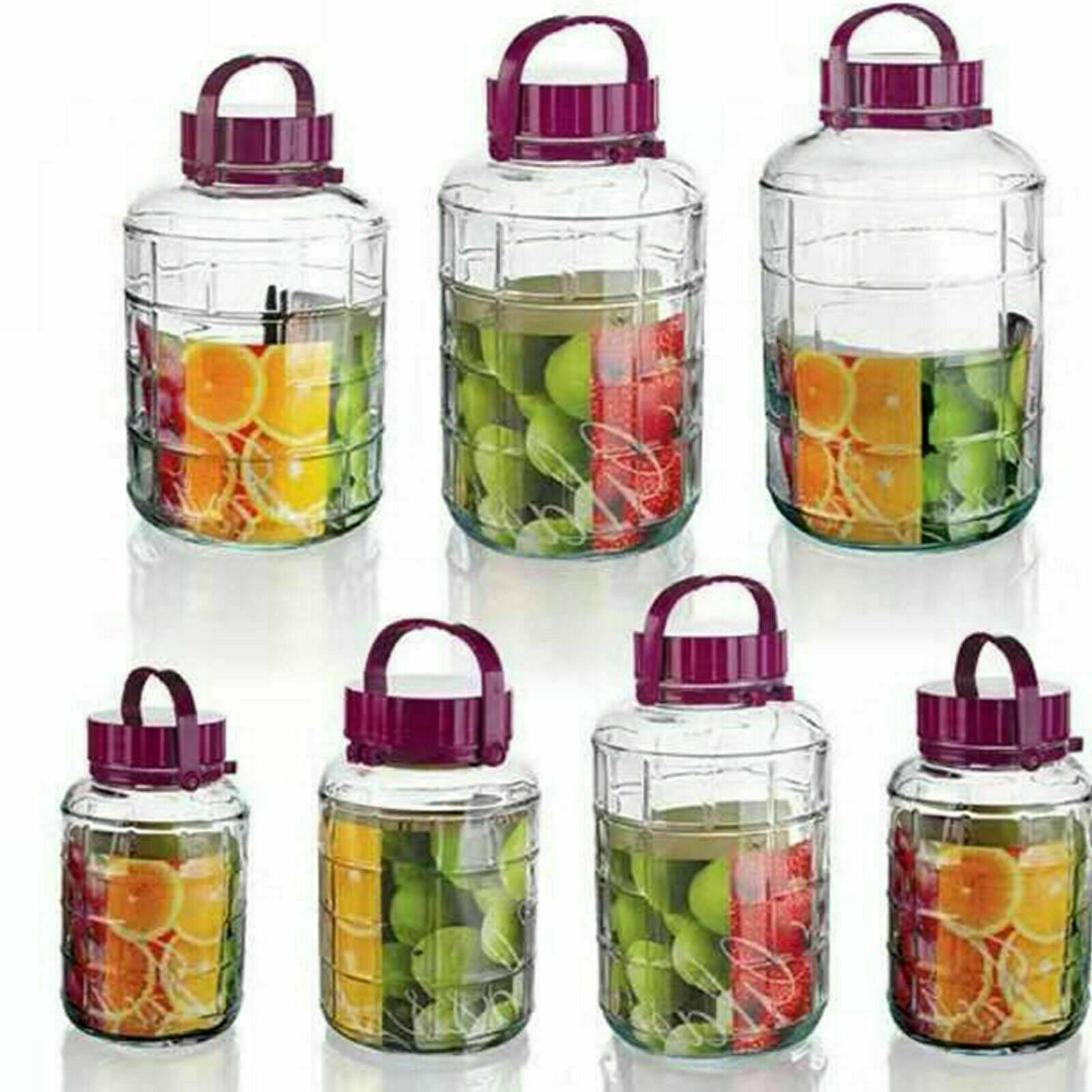 Home Brewing Kombucha Beer 5/8/10 Litre Large Glass Jars Storage Air tight Container Jar with Faucet