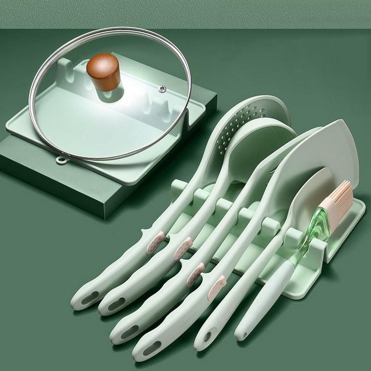 Home Creative Silicone Pot Lid Storage Rack Kitchen Shelves Multifunctional Kitchenware Spatula Spoon Spatula Rack