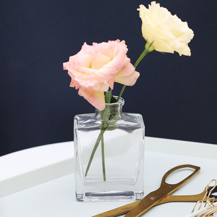 Home Decoration Aroma Reed Diffuzer Bottle Clear Glass Essential Oil Diffuser