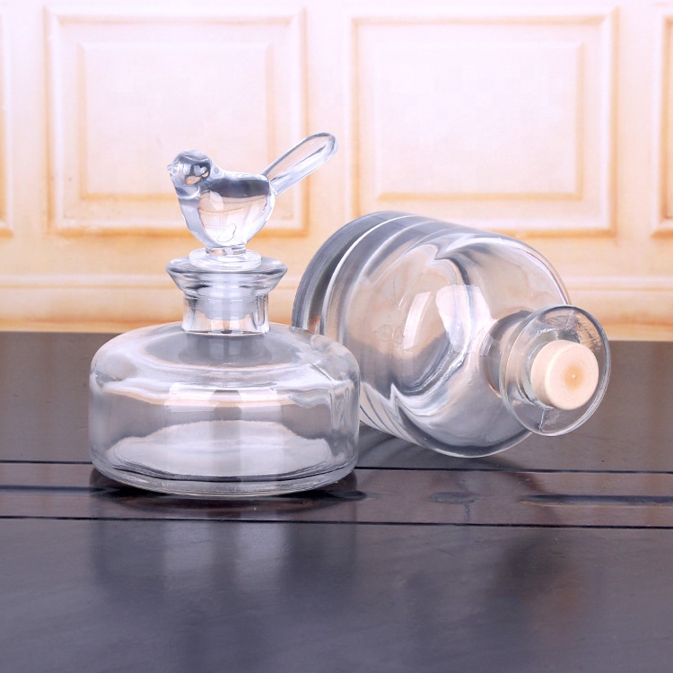 Home Fragrance Empty Round Perfume Reed Aroma Diffuser Glass Bottle