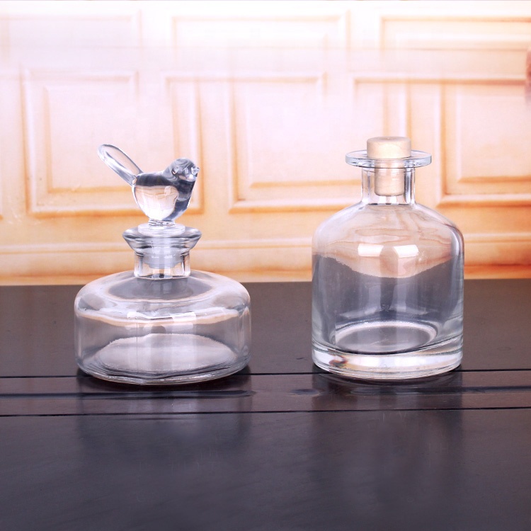 Home Fragrance Empty Round Perfume Reed Aroma Diffuser Glass Bottle