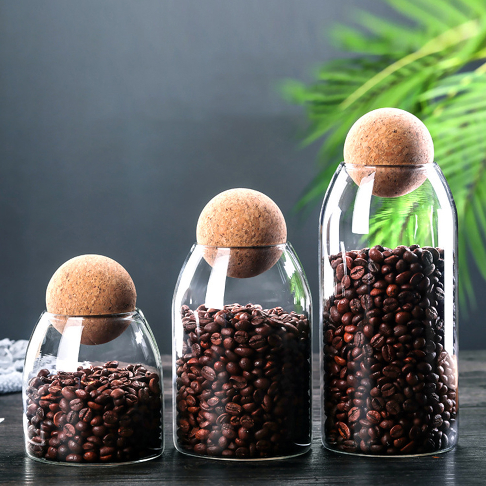 Home Use Glass Kitchen Canisters Ball Lids Clear Glass Food Storage Jar