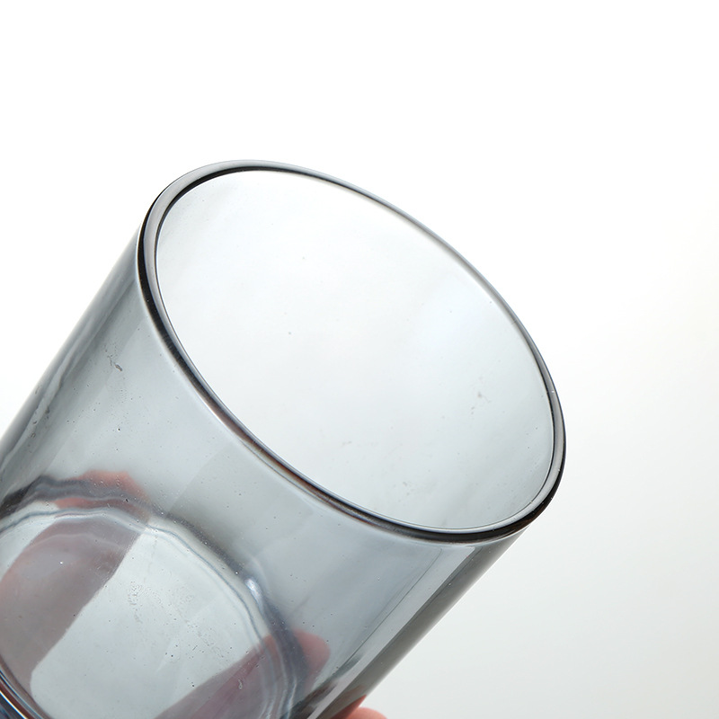 Home Wedding Scented Soy Candle Glass Jar with Lid frosted color glass candle jar